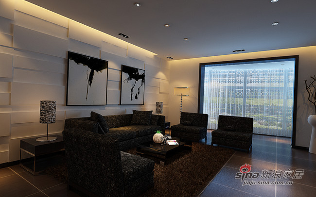 简约 一居 客厅图片来自用户2738813661在12万打造140平北三环豪华公寓现代简约风格21的分享
