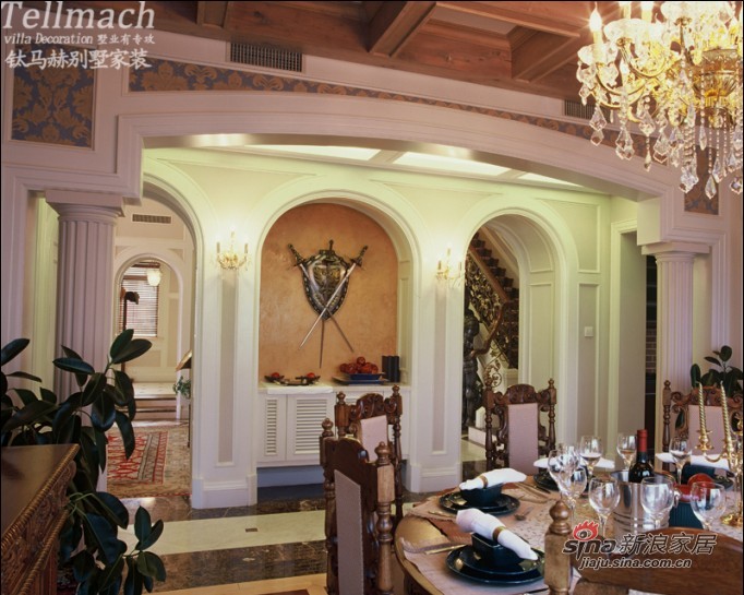 欧式 别墅 餐厅图片来自用户2745758987在600平别墅户型欧式风格实景拍摄45的分享