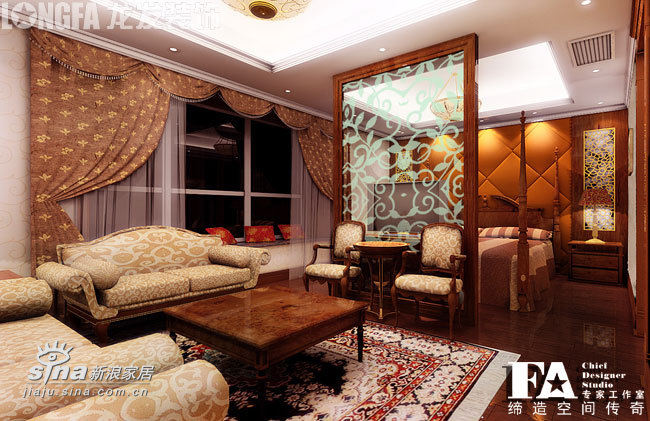 欧式 跃层 卧室图片来自用户2746869241在中海华庭--古典欧式74的分享