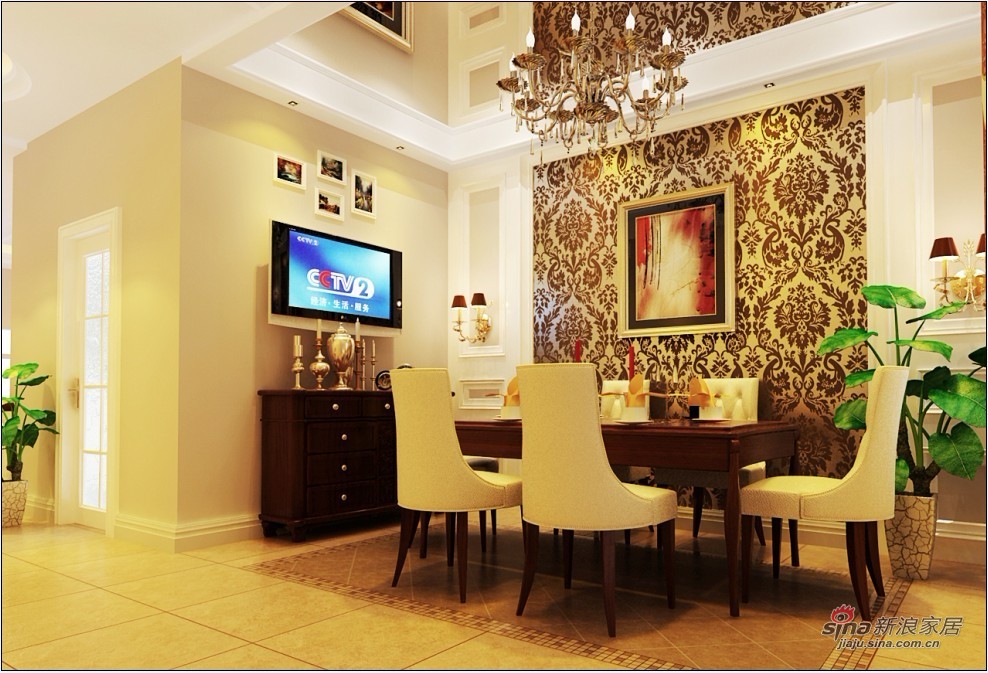 欧式 别墅 客厅图片来自用户2746948411在280平联排别墅华丽典雅的空间感77的分享
