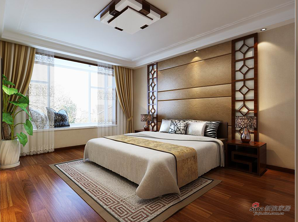 中式 二居 卧室图片来自用户1907659705在90平远洋新悦简中式风格舒适二居13的分享