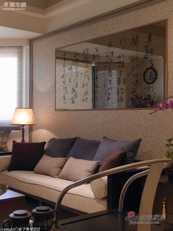 中式 二居 客厅图片来自幸福空间在【高清】108.9平刻画现代中式禅意居69的分享