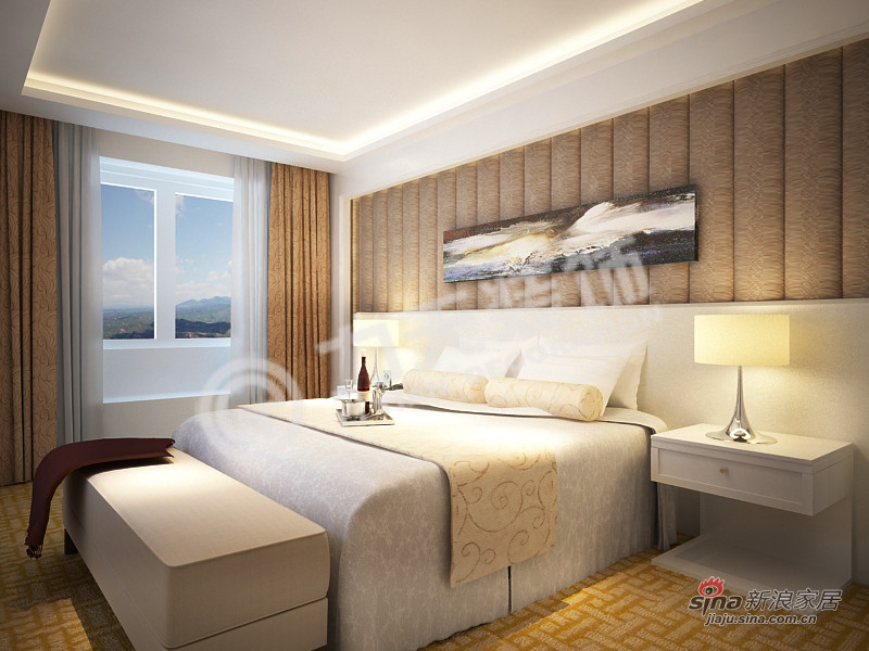 欧式 三居 卧室图片来自阳光力天装饰在静屿海-A户型图3室2厅2卫1厨-简欧风格31的分享