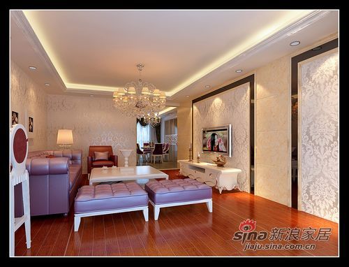 欧式 三居 客厅图片来自用户2746948411在120平低调奢华欧式风22的分享