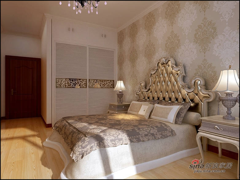 欧式 三居 卧室图片来自用户2746948411在【多图】北京新天地140平大三居欧式风格79的分享