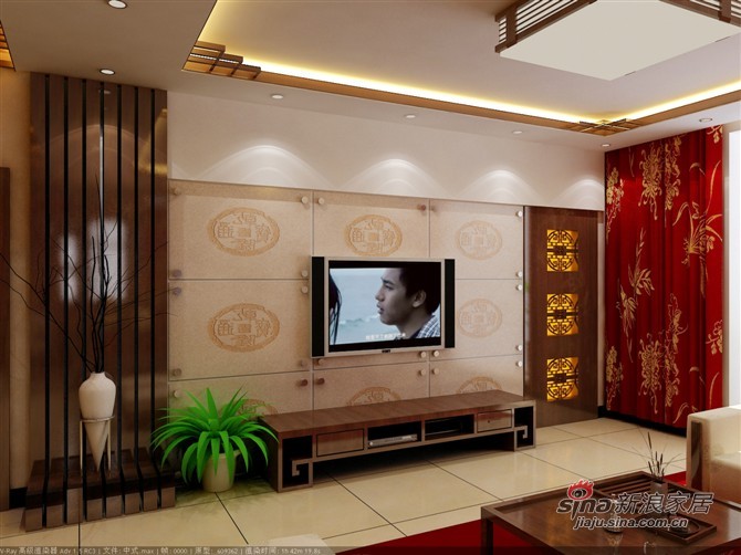 中式 二居 客厅图片来自用户1907662981在8.6万的中国情家装93的分享