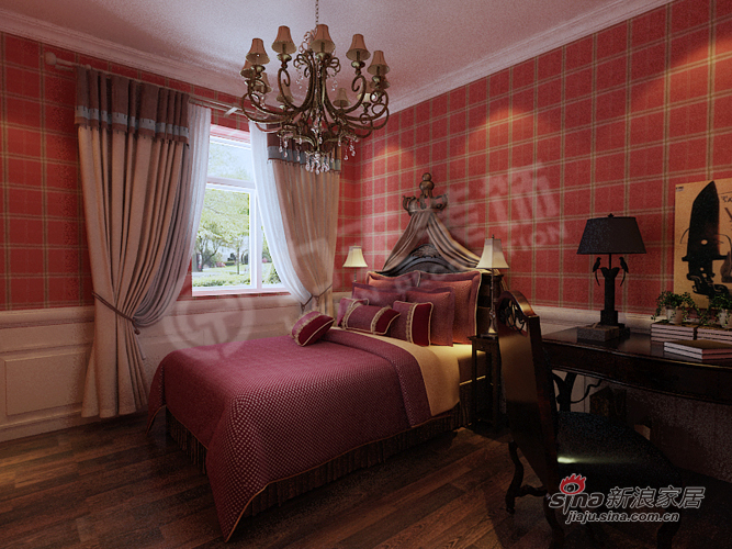 美式 二居 卧室图片来自阳光力天装饰在滨海欣嘉园A户型79.75㎡现代简约44的分享