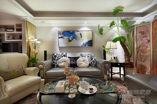 中式 三居 客厅图片来自佰辰生活装饰在9万打造150平新古典中式家60的分享