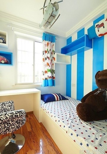 儿童房 小清新 卧室图片来自用户2745758987在小户型经典地中海和黑白灰的分享
