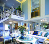 美人鱼的奢华世界 82平梦幻感蓝色复式家装69