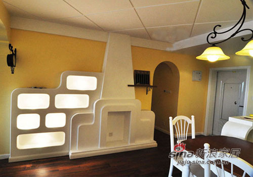 欧式 二居 餐厅图片来自用户2745758987在4.8万元给力装2室1厅唯美地中海99的分享