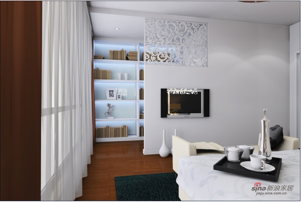 简约 loft 卧室图片来自用户2737950087在8万打造130平米loft简洁清新28的分享