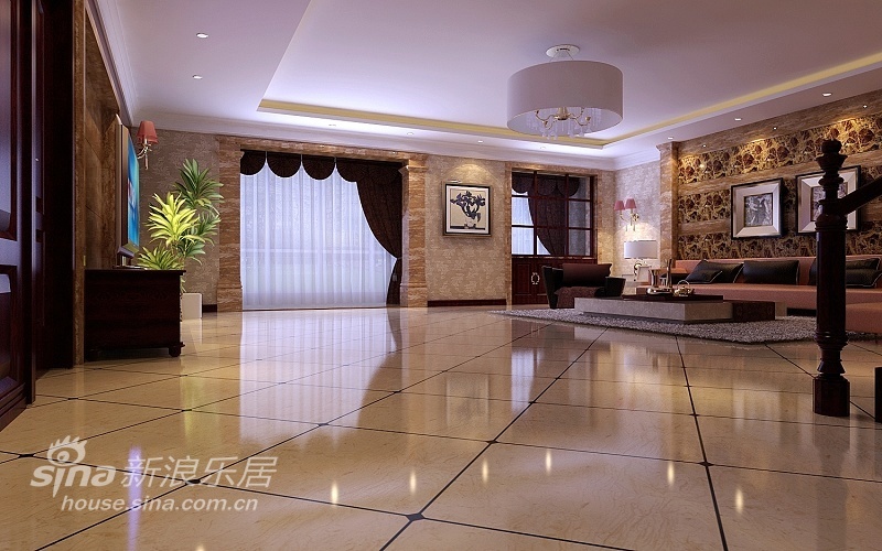 中式 别墅 客厅图片来自用户2748509701在稳重大气的混搭设计47的分享