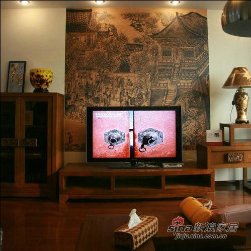 中式 复式 客厅图片来自用户1907696363在城市窍点缀138平米美丽经典中国风72的分享