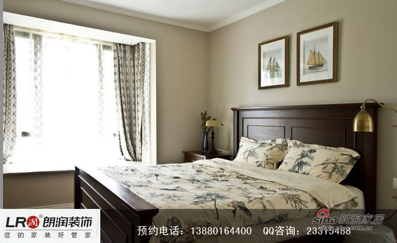 美式 三居 卧室图片来自装修微日记在【高清】92平浪漫舒适并重美式居92的分享