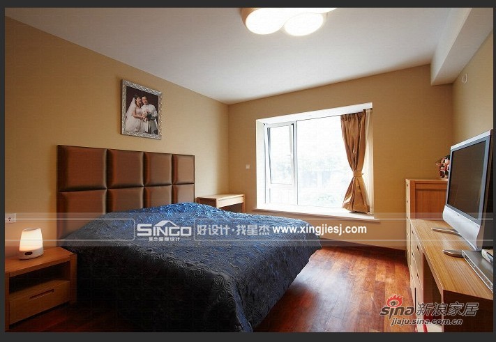 中式 二居 卧室图片来自用户1907659705在6万温馨舒适的简中大三居33的分享