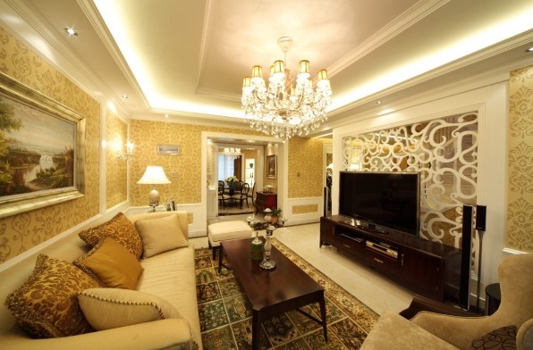 欧式 三居 客厅图片来自用户2557013183在8万铸造现代欧式风格三居室45的分享