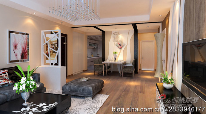 简约 三居 客厅图片来自用户2739153147在温馨浪漫的简约三居室平—天津实创装饰86的分享