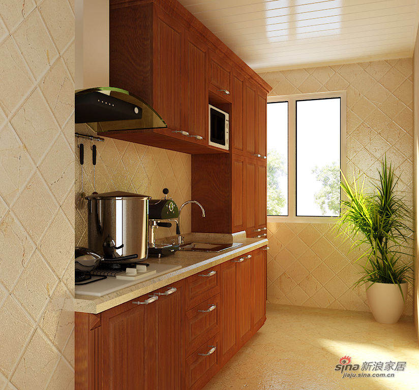 欧式 二居 厨房图片来自用户2745758987在天津实创装饰-简欧风格设计51的分享