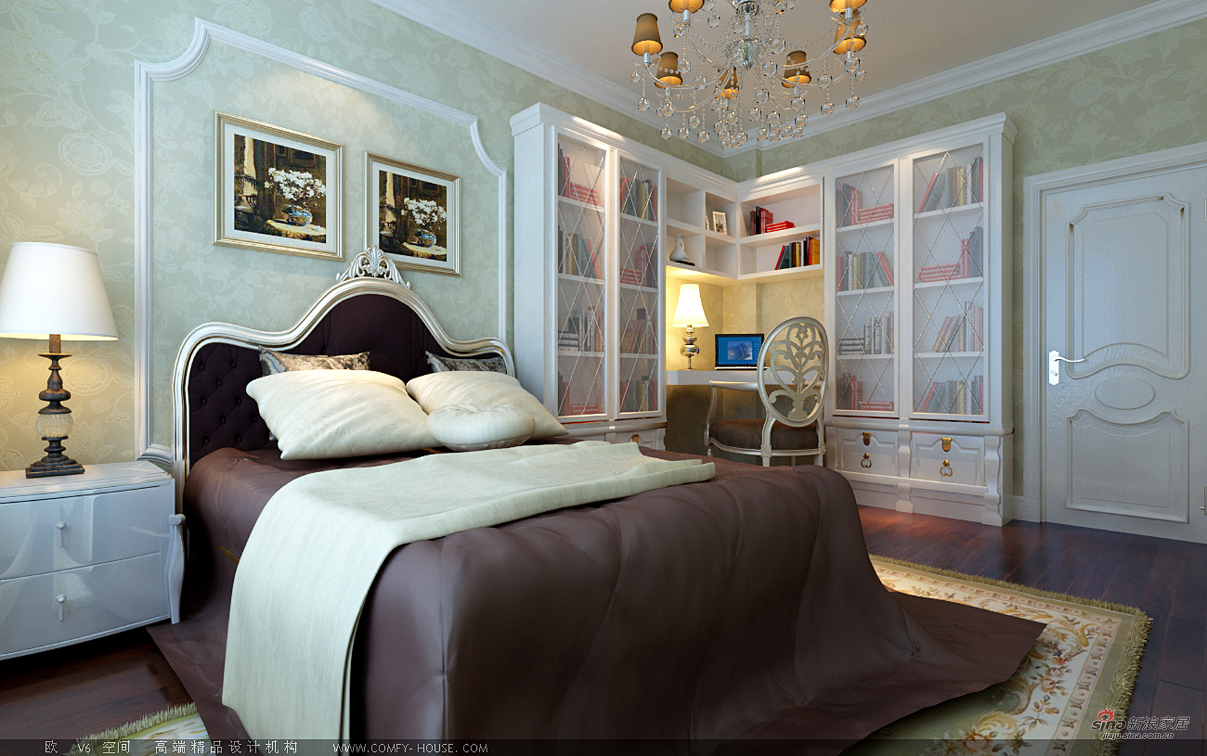 欧式 三居 卧室图片来自用户2746953981在低调的奢华完美演绎148平欧式三居97的分享