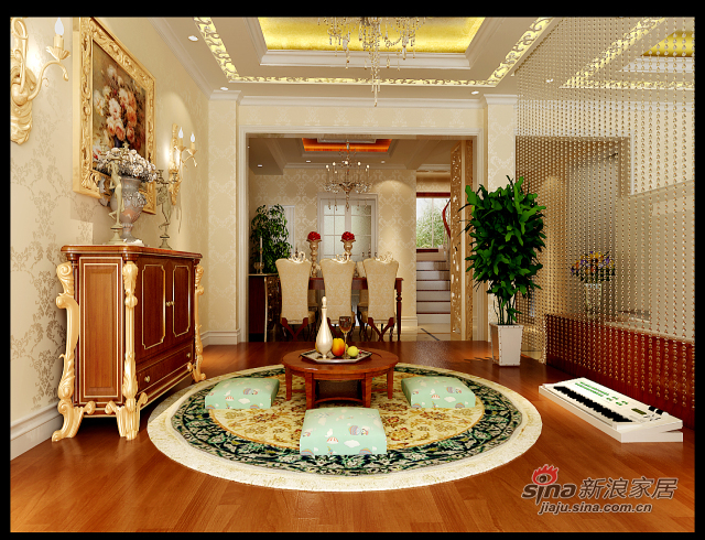 欧式 别墅 客厅图片来自用户2746948411在保利垄上24的分享