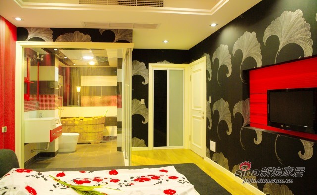 简约 别墅 客厅图片来自用户2737950087在10万造130平红色主题婚房28的分享