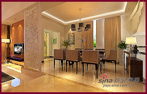 中式 三居 餐厅图片来自用户1907658205在新中式古典风格三居室61的分享