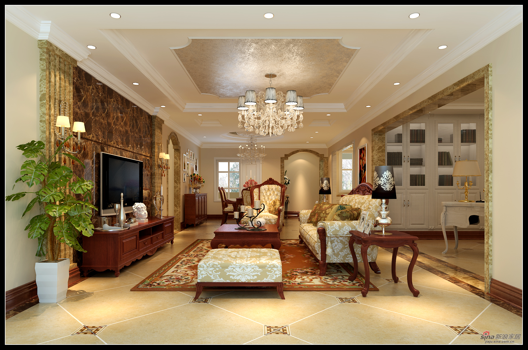 欧式 四居 客厅图片来自用户2746953981在12万打造奢华高雅气质欧式风格华美家79的分享