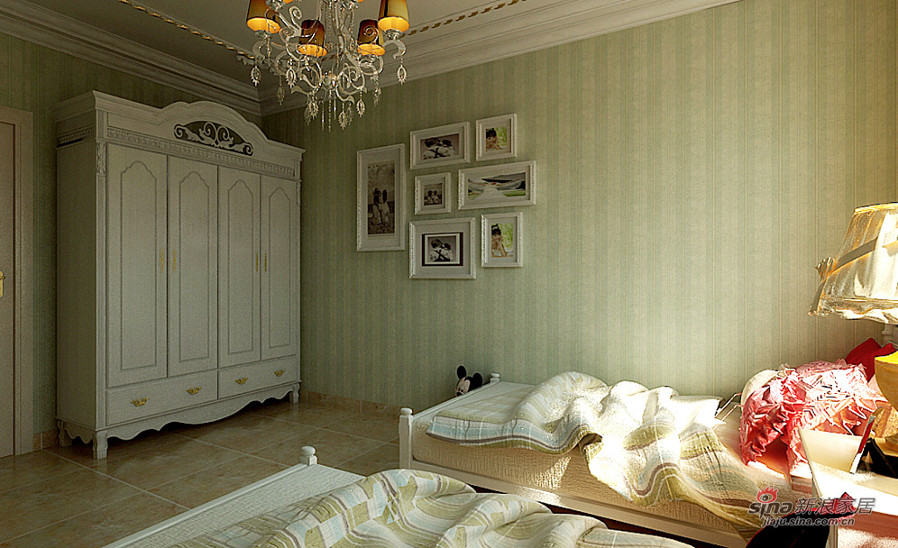 欧式 三居 卧室图片来自用户2745758987在135平欧式风格打造温馨典雅三居室97的分享