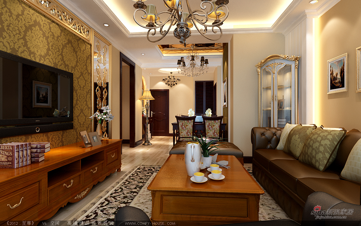 欧式 二居 客厅图片来自用户2745758987在奢华中流露舒适2居美式设计72的分享