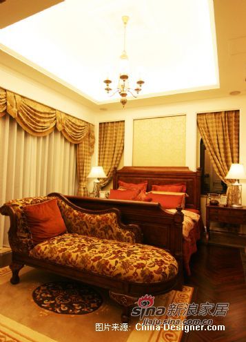 欧式 别墅 卧室图片来自用户2746869241在260万打造的368平杭州别墅47的分享