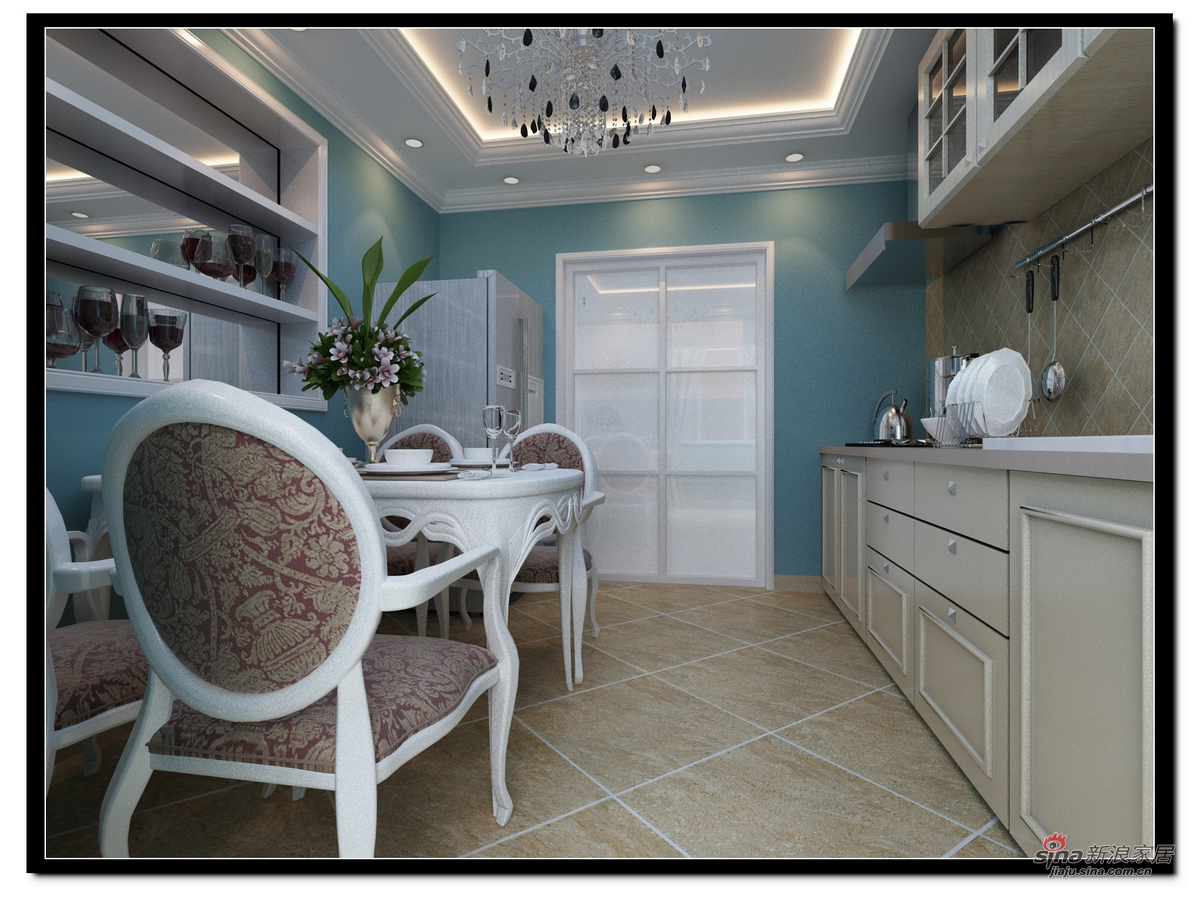 欧式 三居 厨房图片来自用户2772873991在【简欧】130平三居装修风格设计展示64的分享