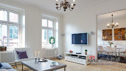 北欧 二居 客厅图片来自用户1903515612在87平白色简约瑞典风格公寓49的分享