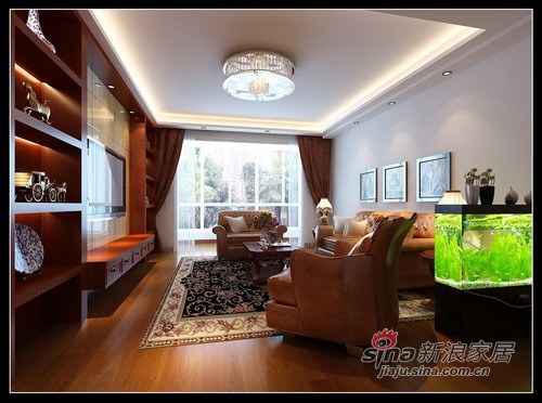 中式 三居 客厅图片来自用户1907662981在8.7万打造海富漫香林148平中式三居52的分享