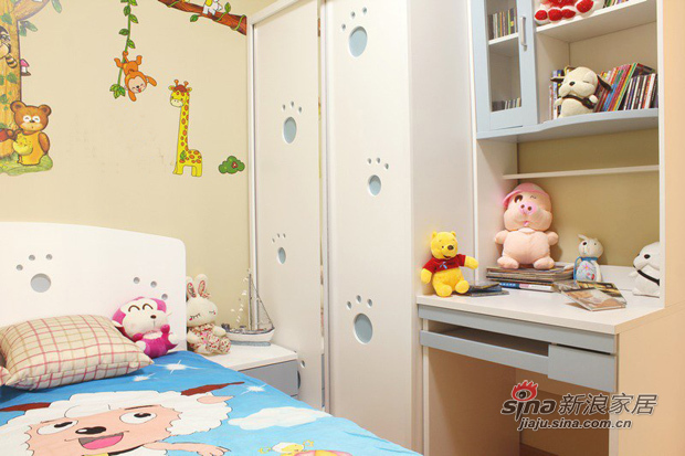 田园 公寓 儿童房图片来自用户2737791853在三口之家105平可爱90后童话居54的分享