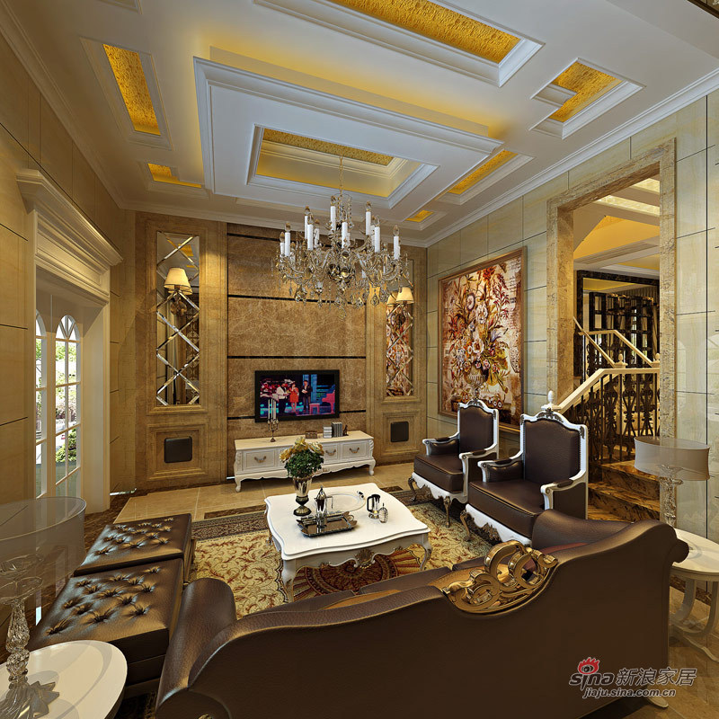 欧式 别墅 客厅图片来自用户2557013183在80万装300平米纯欧式大宅 品味华丽古典生活75的分享
