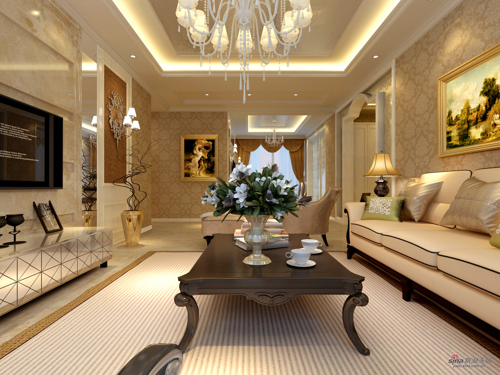 欧式 三居 卧室图片来自用户2745758987在郑州海马简约的奢华打造160主力户型32的分享