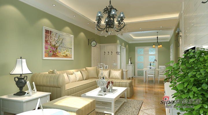 欧式 二居 客厅图片来自用户2746889121在100平米大气的欧式设计仅需6.8万25的分享
