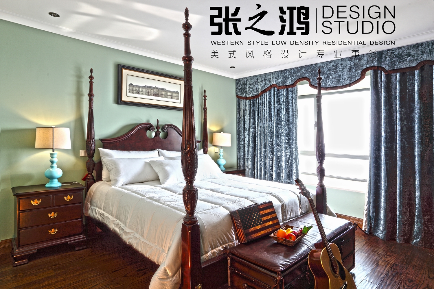 美式 二居 卧室图片来自用户1907686233在【高清】220平品味环岛凯尔顿传统美式风格25的分享