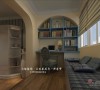 地中海风格家庭装修-书房设计效果图
