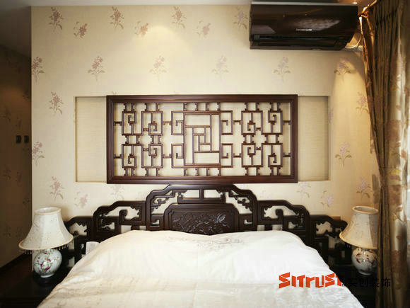 中式 三居 卧室图片来自用户1907696363在soho现代城150平中式典雅风格65的分享