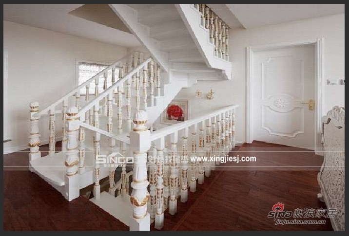 欧式 别墅 楼梯图片来自用户2772873991在大气细腻的欧式风格43的分享