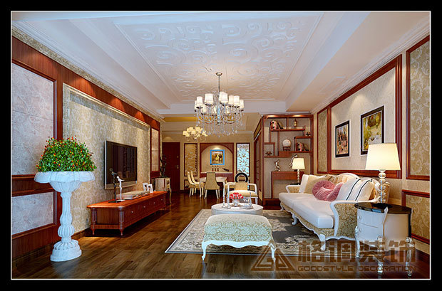 美式 三居 客厅图片来自用户1907685403在美式风格龙湖枫香庭86的分享
