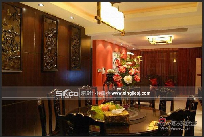 中式 四居 餐厅图片来自用户1907658205在中式经典4居室红火登场65的分享