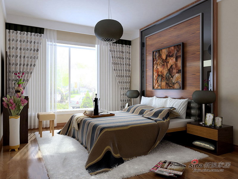 简约 三居 卧室图片来自用户2739153147在80平老房改造极致时尚简约设计28的分享