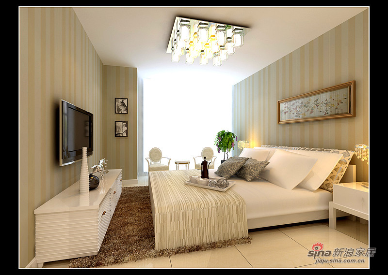 欧式 二居 卧室图片来自用户2746948411在5.5万铸造85平古典欧式的两居室25的分享