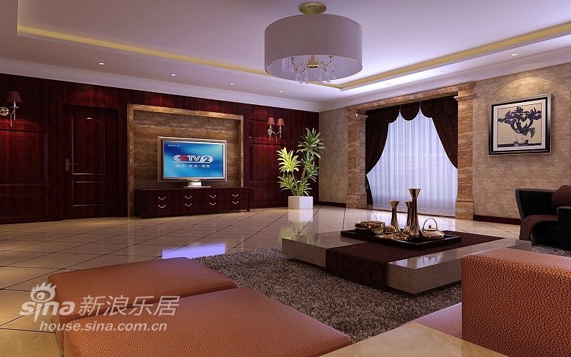 中式 别墅 客厅图片来自用户2748509701在稳重大气的混搭设计47的分享
