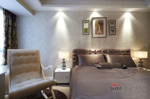 现代 三居 卧室图片来自佰辰生活装饰在小两口90平现代通透两居婚房97的分享