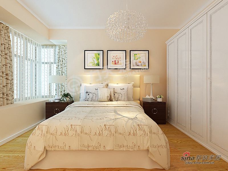 简约 二居 卧室图片来自阳光力天装饰在中铁国际-两室两厅一厨一卫-现代简约60的分享