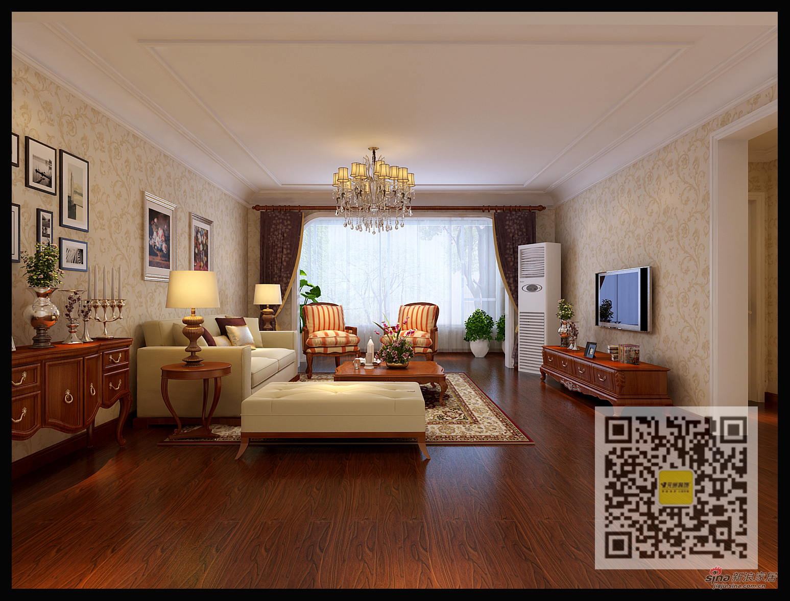 欧式 四居 客厅图片来自用户2772873991在韩家川简欧风格四居室62的分享